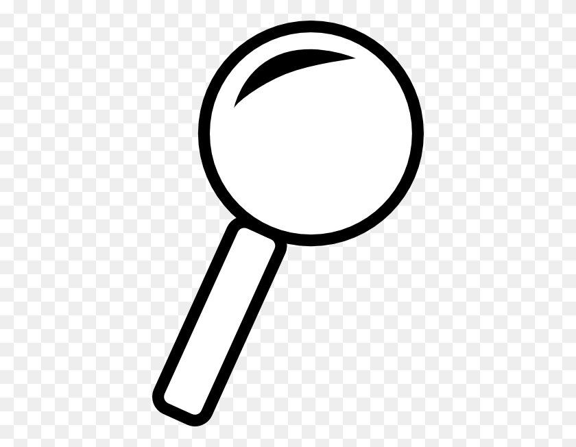 396x592 Magnifying Glass Clip Art Free Vector - Speaker Clipart Black And White