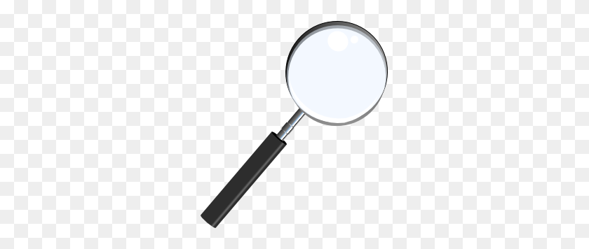 267x296 Magnifying Glass Clip Art Free Vector - Mirror Clipart Black And White