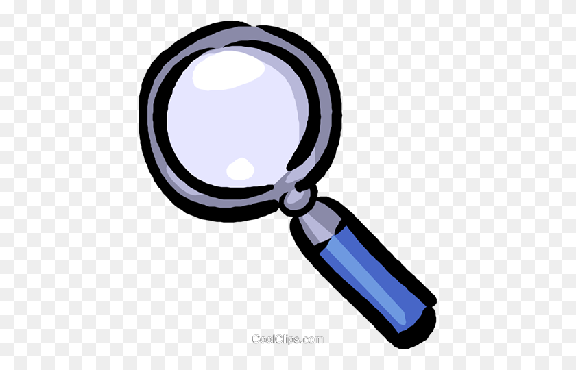 435x480 Magnifying Glass Royalty Free Vector Clip Art Illustration - Magnifying Class Clipart
