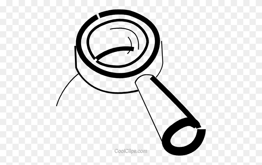480x468 Magnifying Glass Royalty Free Vector Clip Art Illustration - Examine Clipart