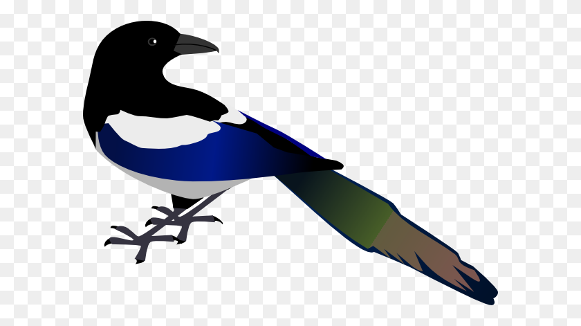 600x411 Magpie Bird Clip Art Vector Magpies And Other Corvids - Free Bird Clipart