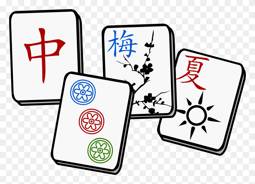 2400x1681 Mahjong Azulejos Iconos Png - Azulejos Png