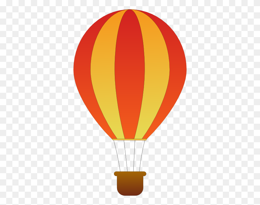 366x603 Maidis Vertical Striped Hot Air Balloons Clip Art Free Vector - Vertical Clipart