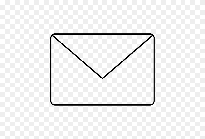 512x512 Mail Envelope Message Icon - White Envelope PNG