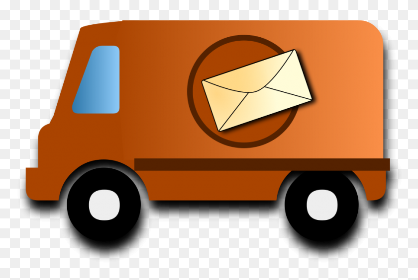 900x582 Mail Van Png Clip Arts For Web - Moving Van Clipart
