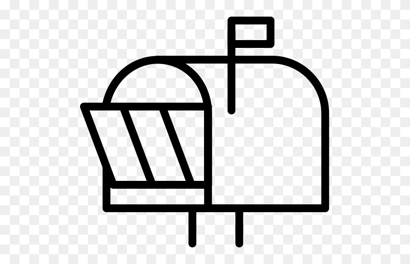 512x480 Mailbox Full, Mailbox, Postbox Icon With Png And Vector Format - Mailbox Clipart Black And White