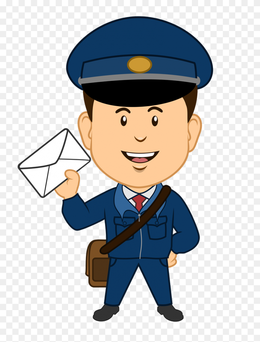 800x1070 Mailman Clipart Mail Delivery, Mailman Mail Delivery Transparent - Mail Carrier Clipart