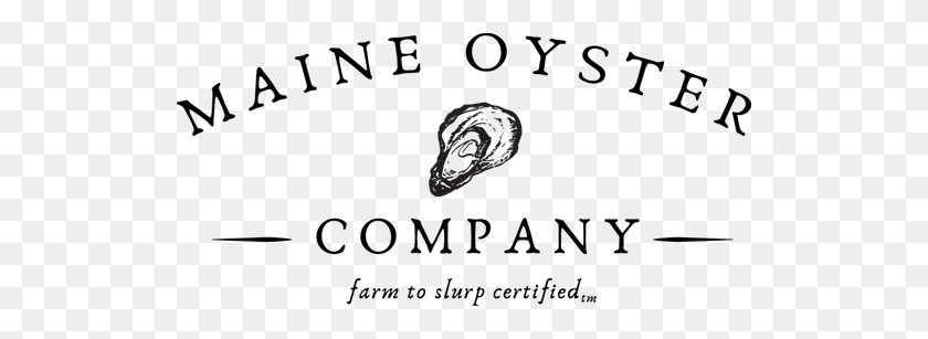 520x247 Компания Maine Oyster - Ферма Черно-Белый Клипарт