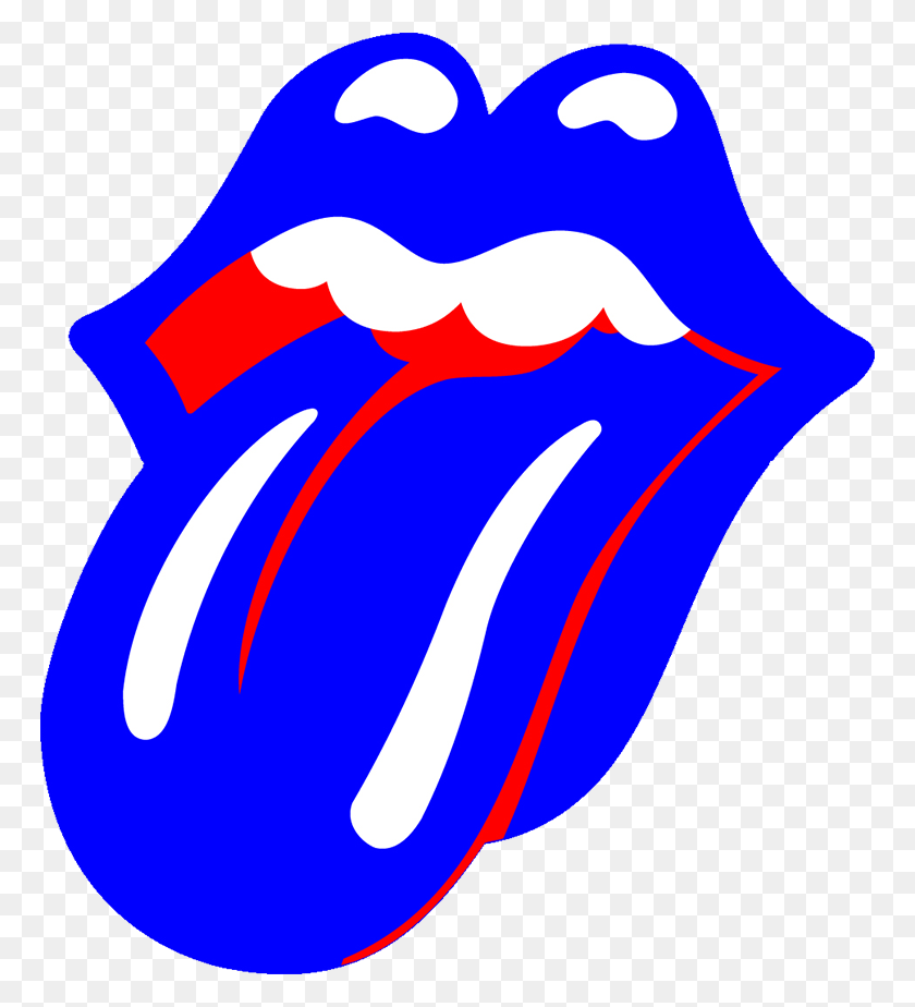 766x864 Hazte Azul Solitario - Rolling Stones Logo Png
