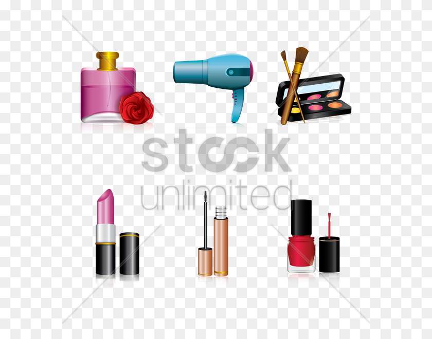 600x600 Maquillaje, Herramientas De Belleza Y Productos De Imagen Vectorial - Imágenes Prediseñadas De Esmalte De Uñas