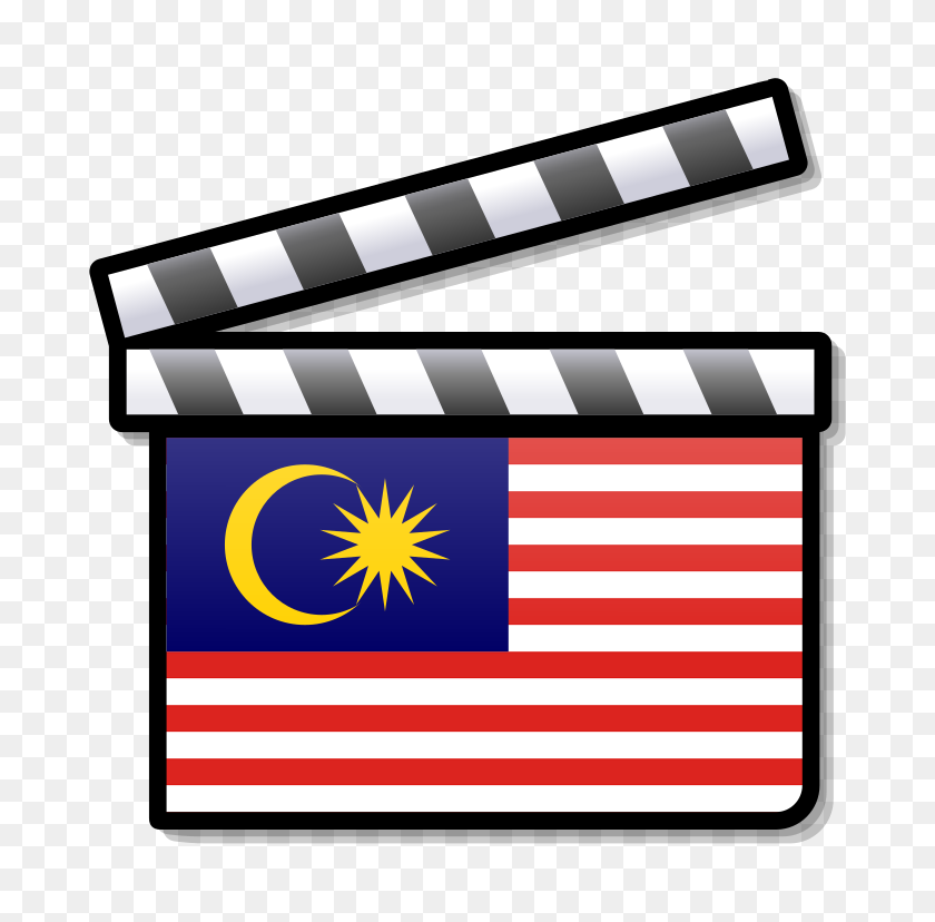 768x768 Malaysia Film Clapperboard - Clapperboard PNG