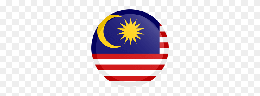 250x250 Malaysia Flag Clipart - Waving Flag Clipart
