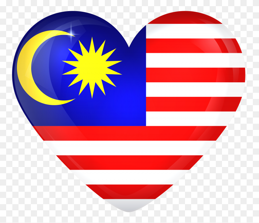 6000x5086 Malaysia Large Heart - Flag Football Clipart