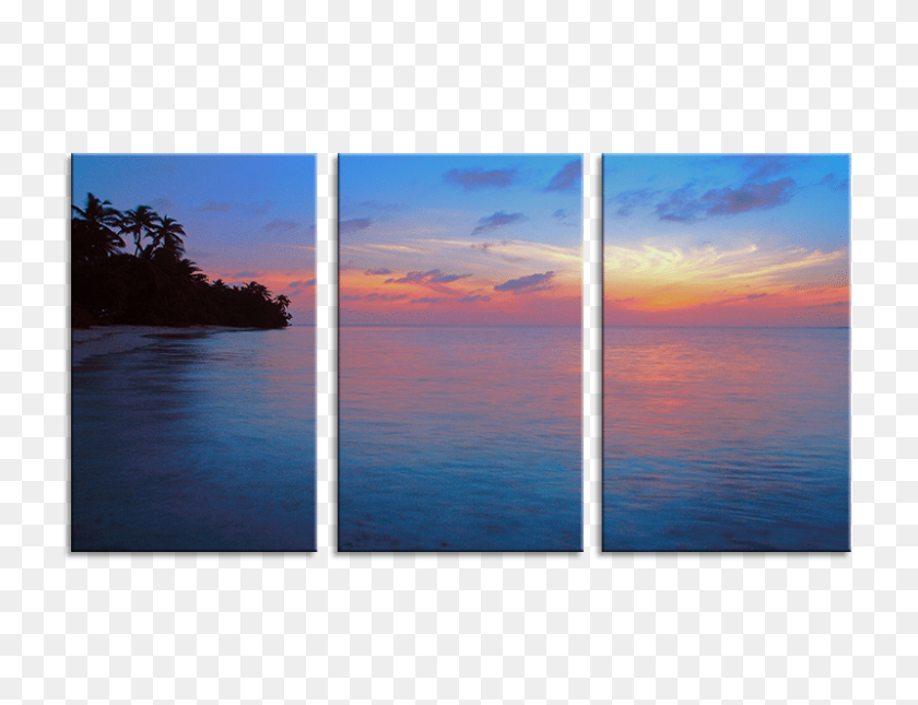 800x601 Мальдивы Фиолетовый Закат Холст Картина - Закатное Небо Png