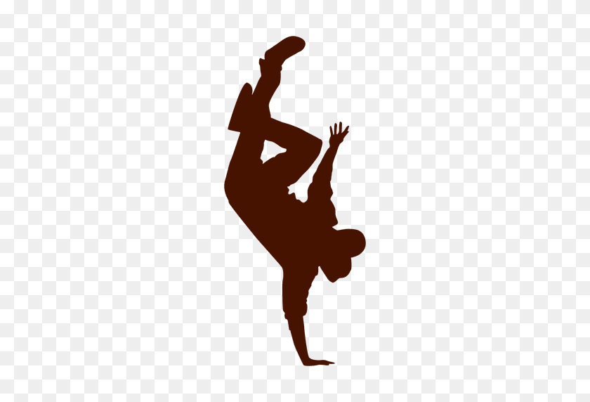 512x512 Male Dancer Break Dance Silhouette - Dance PNG