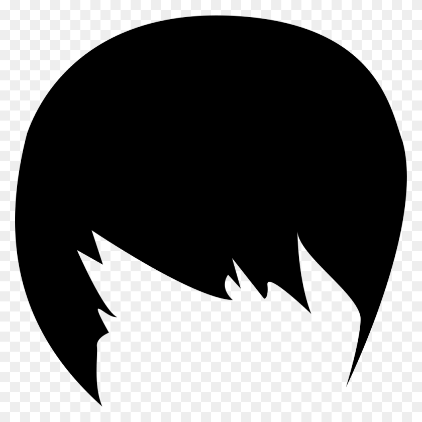 980x980 Male Dark Short Hair Shape Png Icon Free Download - Short Hair PNG