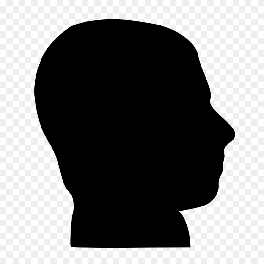 935x935 Male Head Silhouette - Face Silhouette PNG