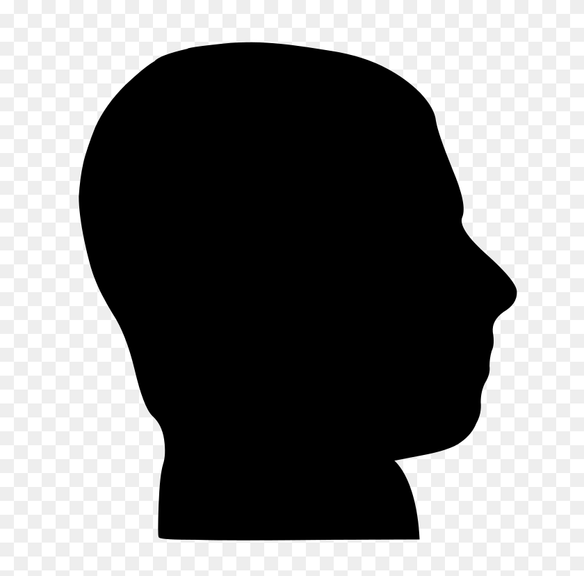 768x768 Male Head Silhouette - Head Silhouette PNG