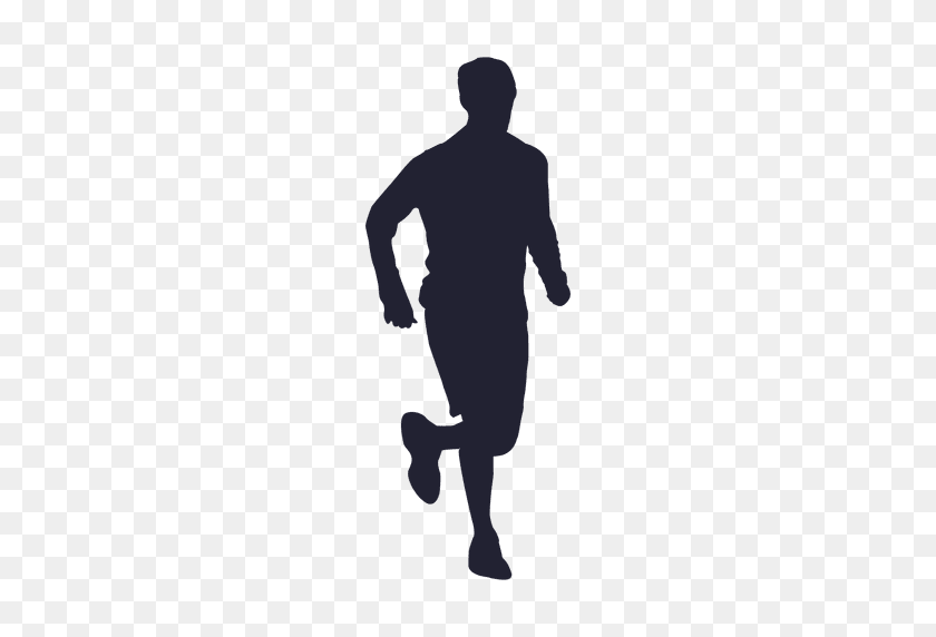 512x512 Male Marathon Running Silhouette - Running Silhouette PNG