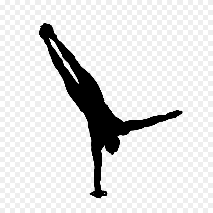 1280x1280 Male Siloute Flipping - Backflip Clipart