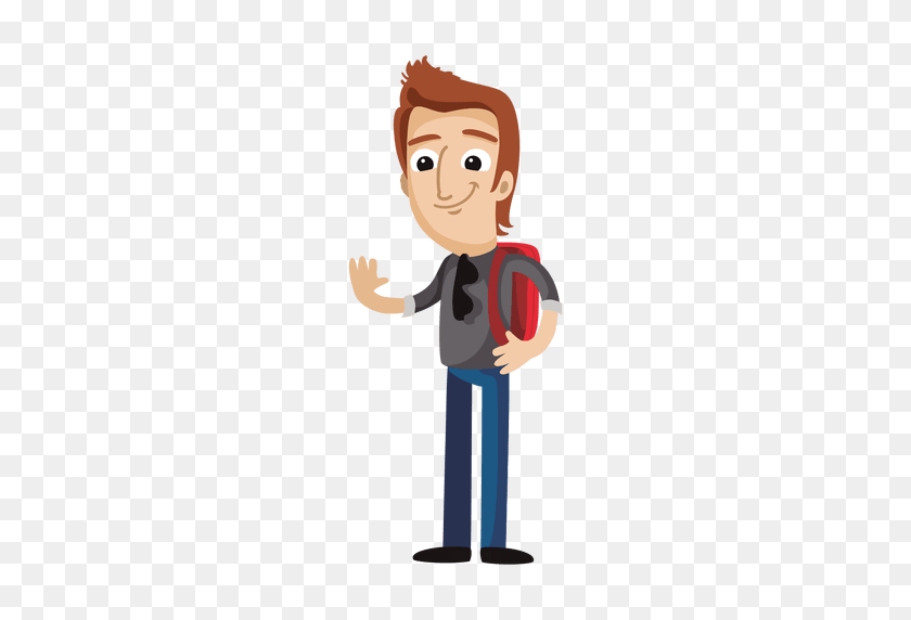 512x512 Male Student Cartoon - Student Clipart PNG