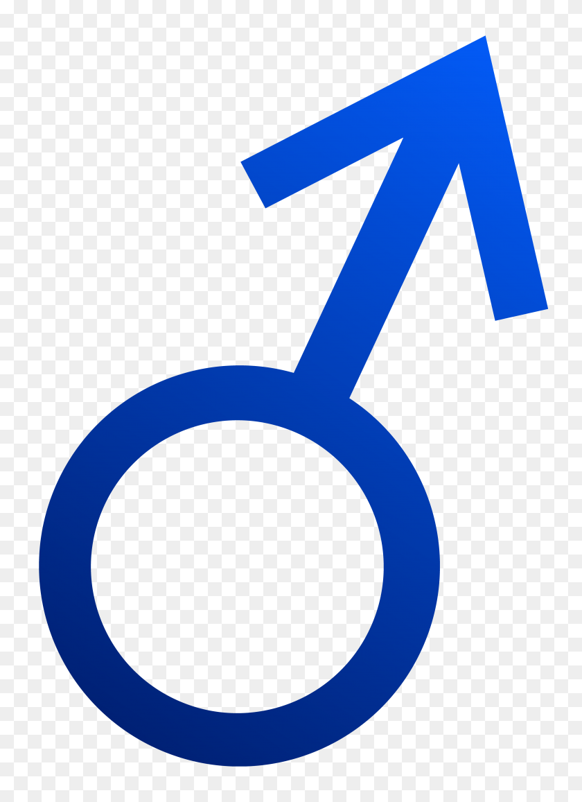 3948x5553 Male Symbol Blue Clip Art - Mop Bucket Clipart