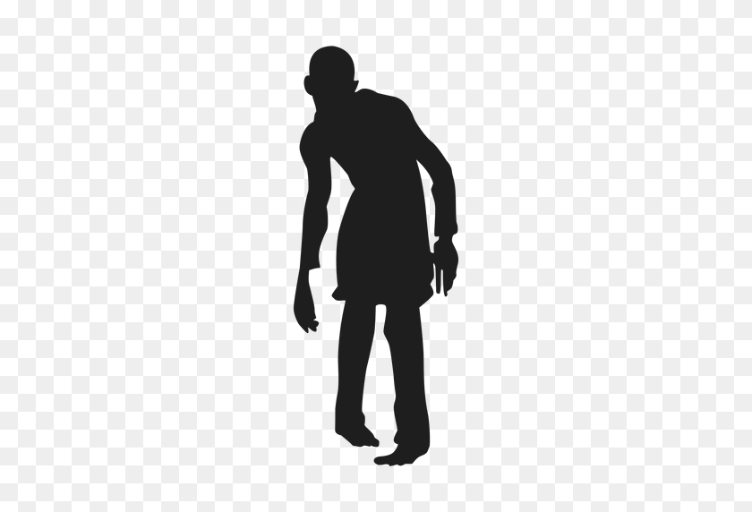 512x512 Male Zombie Silhouette - Zombie Silhouette PNG