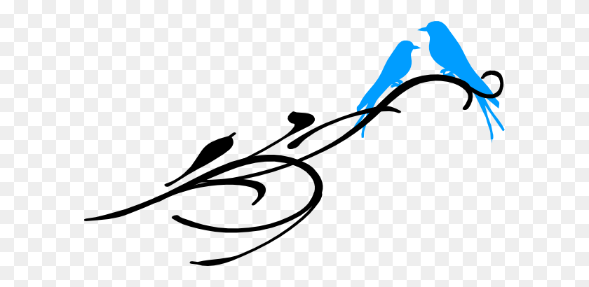 600x350 Maliblu Birds On A Branch Png, Clip Art For Web - Bird In Tree Clipart