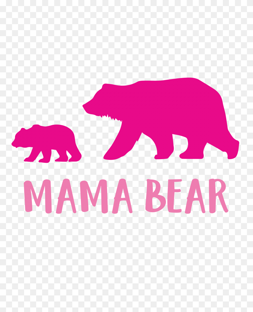 Mama Bear Cutting Dxf, Pdf, Termasuk - Clipart Momma Bear unduh clipart, pn...
