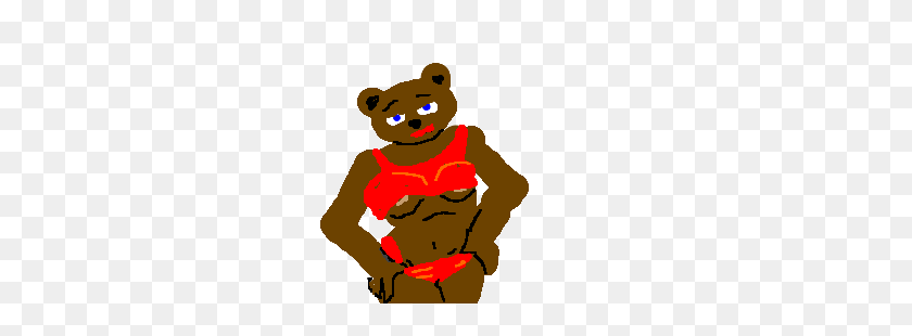 300x250 Mama Bear Seductively Stripping Just For You Drawing - Momma Bear Clipart