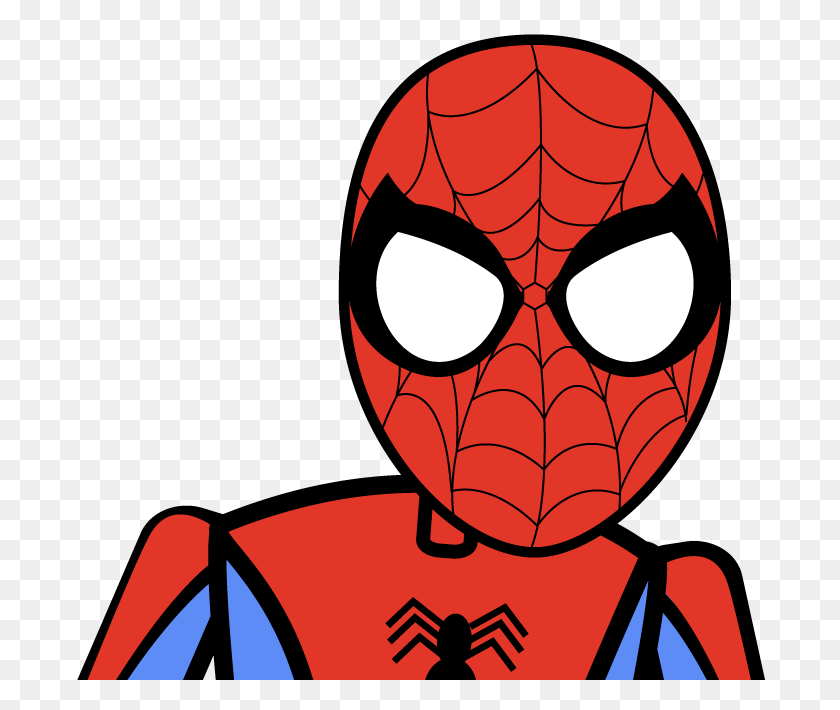 704x650 Man - Spiderman Face PNG