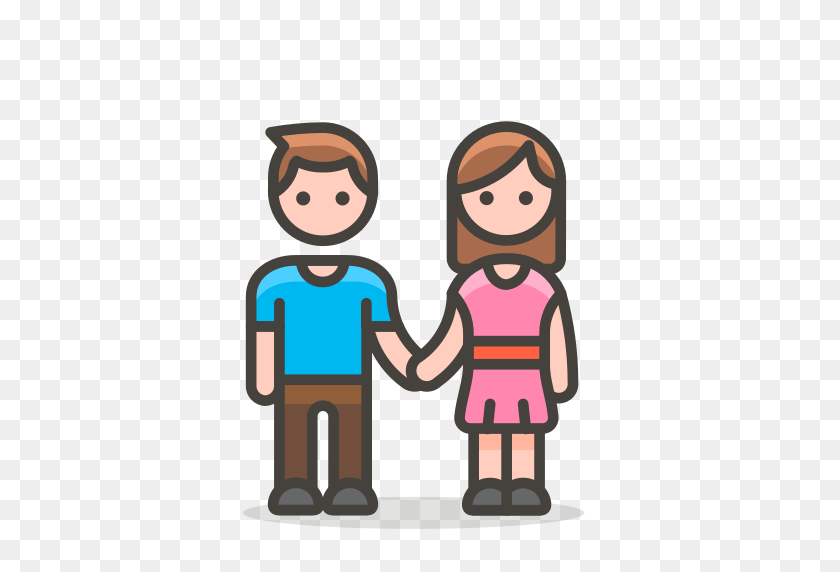 512x512 Man, And, Woman, Holding, Hands Icon Free Of Free Vector Emoji - Hombre PNG