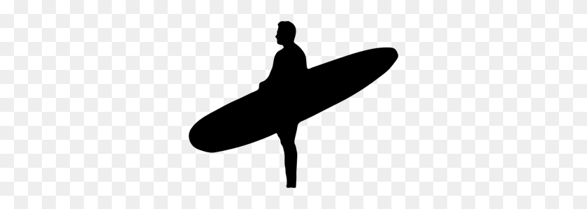 300x239 Man And Woman Silhouette Clip Art - Surfboard Clipart Black And White