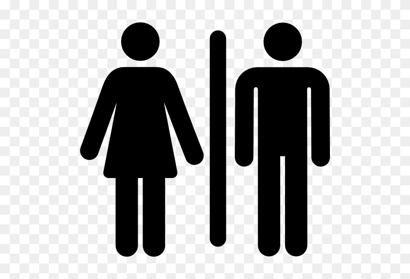 512x512 Значок Туалетная Комната Мужчина И Женщина - Значок Ванная Комната Png
