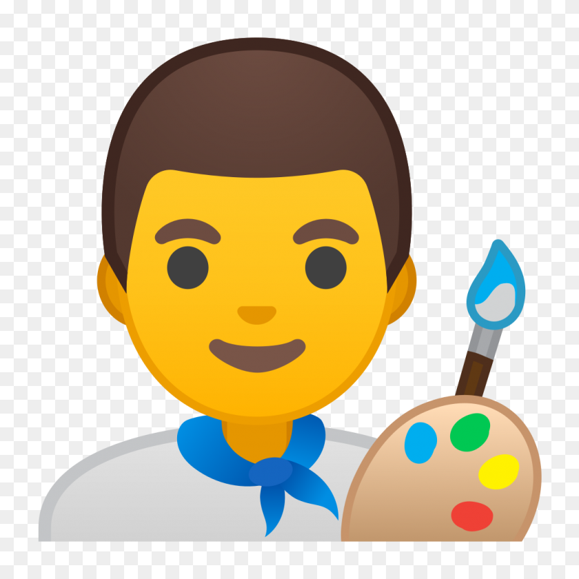 1024x1024 Man Artist Icon Noto Emoji People Profession Iconset Google - Artist PNG
