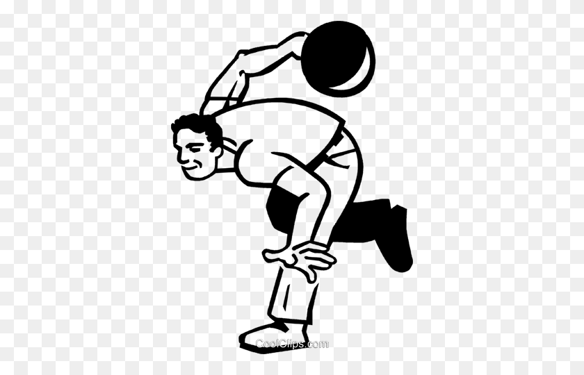 348x480 Человек Боулинг Роялти Бесплатно Векторные Иллюстрации - Волейбол Девушки Клипарт