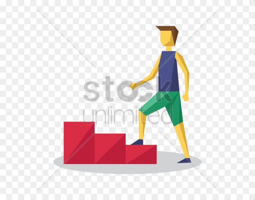 600x600 Man Climbing Stairs Vector Image - Climbing Stairs Clipart