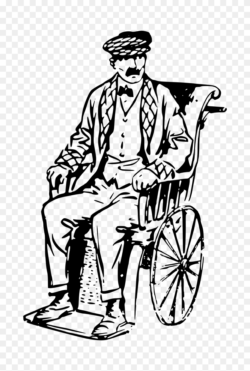 1583x2400 Man Clipart Wheelchair, Man Wheelchair Transparent Free - Wheelchair Clip Art