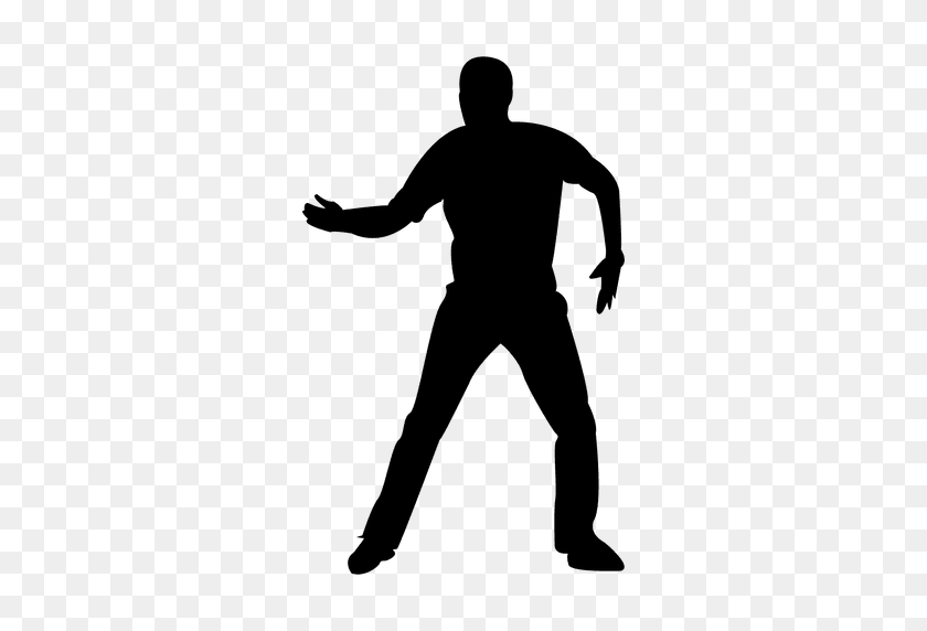 512x512 Man Dancing Silhouette - Person Falling PNG