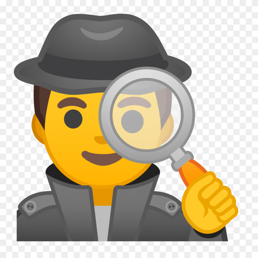 1024x1024 Man Detective Icon Noto Emoji People Profession Iconset Google - Detective PNG