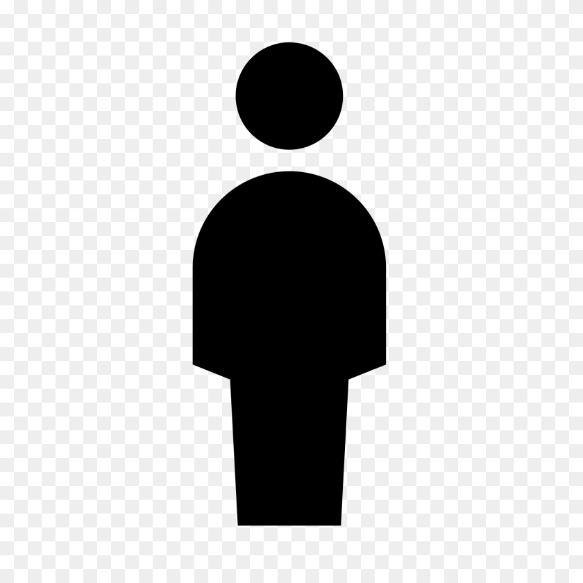 1600x1600 Man Filled Icon - Silhouette Man PNG