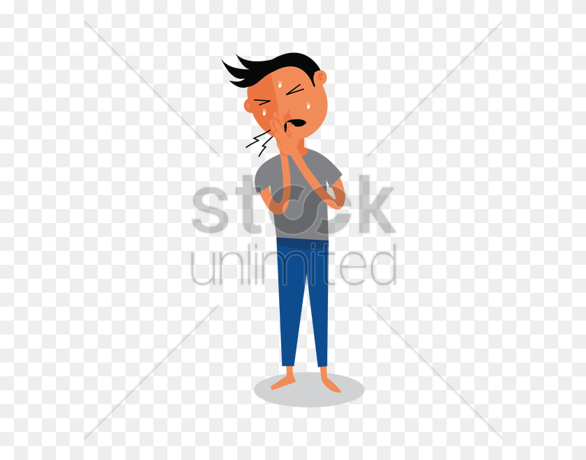 600x600 Man Having Toothache Vector Image - Toothache Clipart