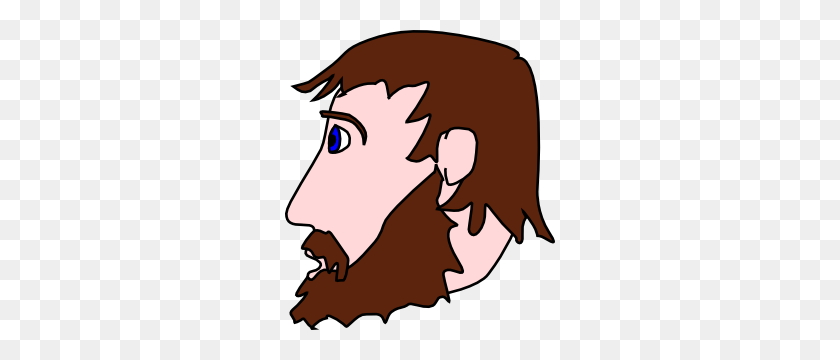 270x300 Человек Голова Сбоку Борода Усы Картинки - Бородатый Мужчина Клипарт