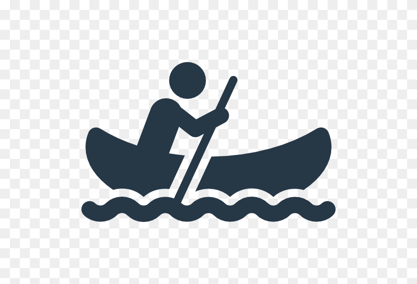 512x512 Man In Canoe - Canoe PNG