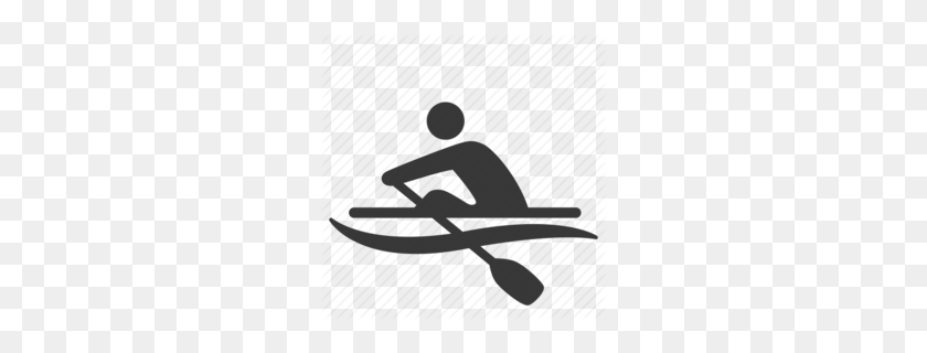 260x260 Man In Canoe Clipart - Kayak Clipart Black And White