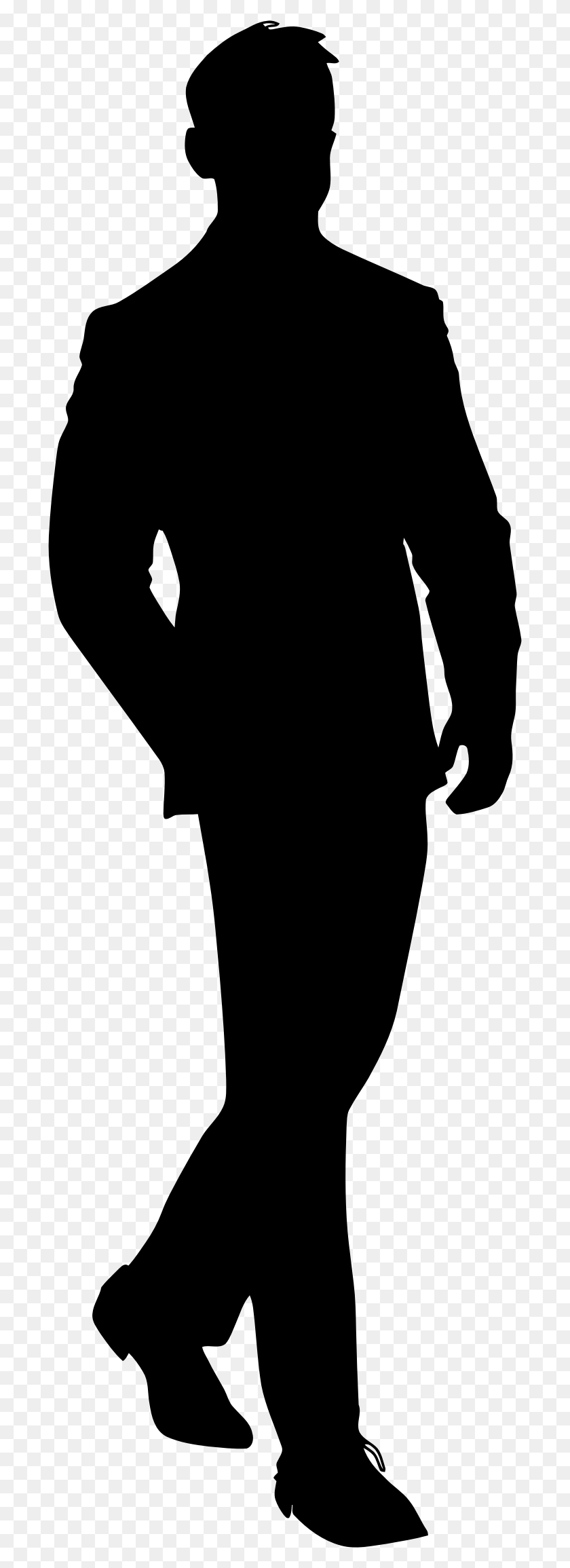 698x2250 Man In Suit Silhouette Clip Art, Suit Silhouette Clipart - Clipart Silouette