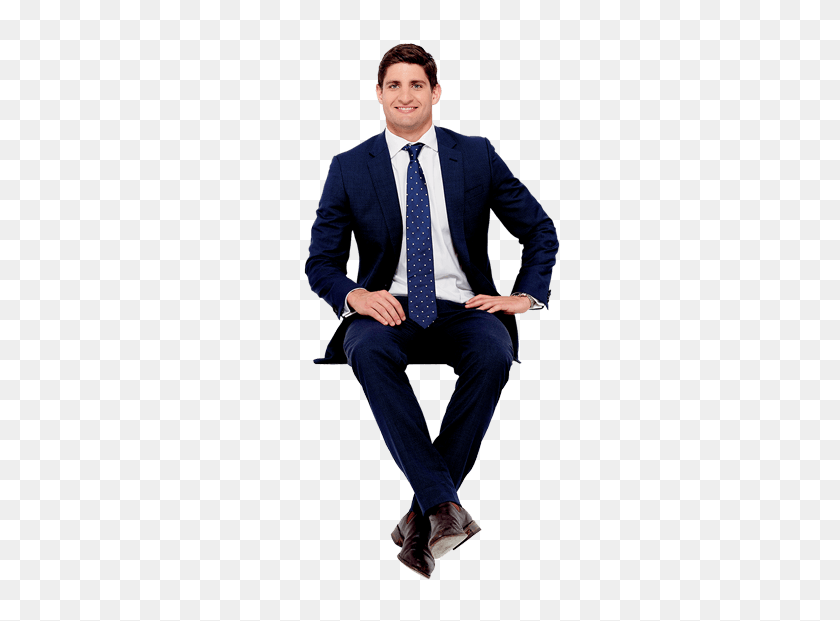 318x561 Man In Suit Sitting - Man In A Suit PNG