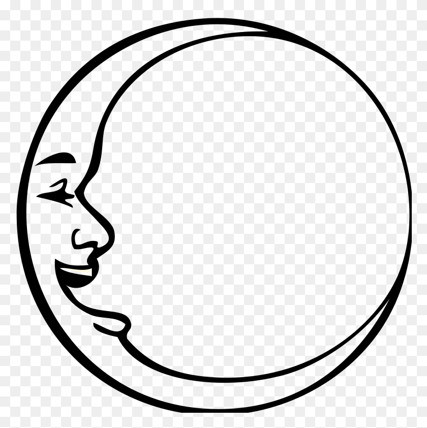2555x2562 Man In The Moon Illustration - Claddagh Clipart
