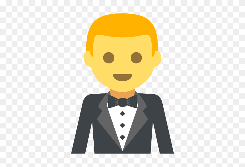 512x512 Человек В Смокинге Emoji Emoticon Vector Icon Free Download Vector - Tuxedo Clipart Free