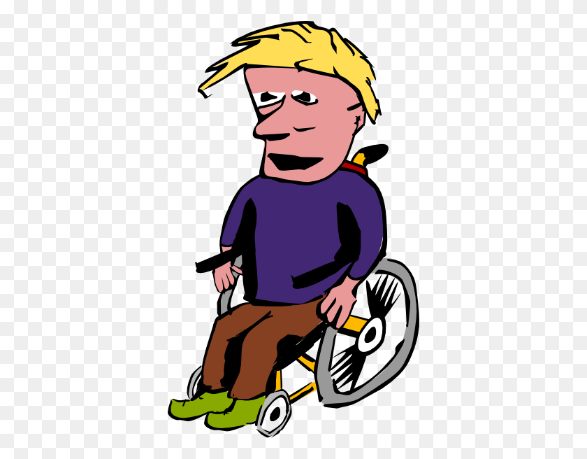 360x596 Man In Wheelchair Clip Art - Wheelchair Clipart